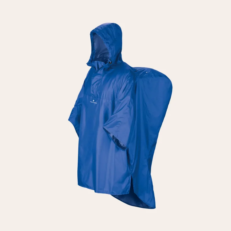 Poncho impermeável Ferrino Hiker Raincoat para hiking trekking e peregrinação com proteção para mochila