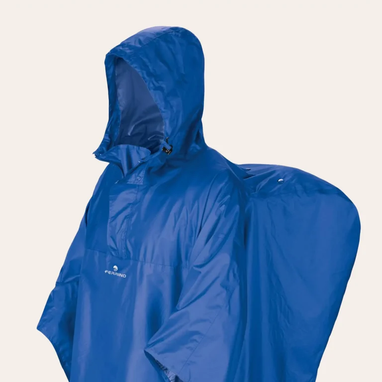 Poncho impermeável Ferrino Hiker Raincoat para hiking trekking e peregrinação com proteção para mochila
