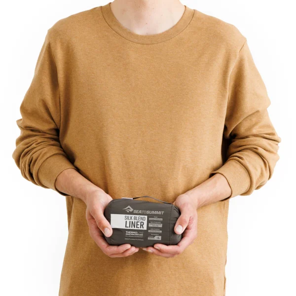 Sea to Summit Silk Blend Sleeping Bag Liner liner para saco-cama leve em Thermolite e seda para campismo trekking e viagens