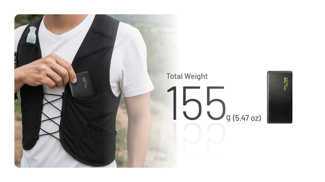 Powerbank Nitecore NB Plus 10000mAh lightweight waterproof IPX7 portable charger USB-C USB-A camping equipment outdoor power