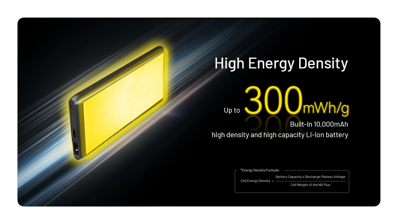 Powerbank Nitecore NB Plus 10000mAh lightweight waterproof IPX7 portable charger USB-C USB-A camping equipment outdoor power