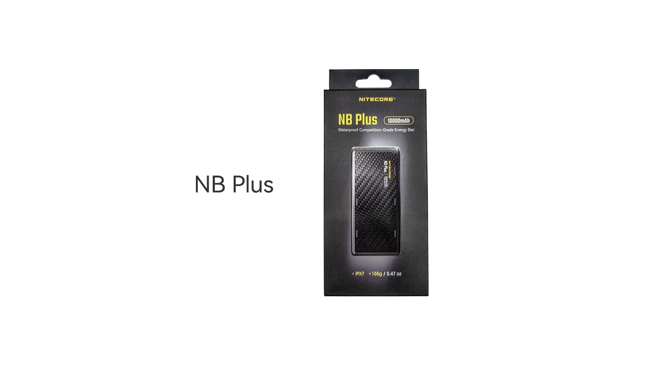 Powerbank Nitecore NB Plus 10000mAh lightweight waterproof IPX7 portable charger USB-C USB-A camping equipment outdoor power