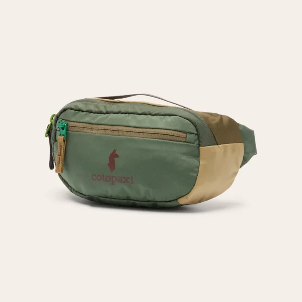 Cotopaxi Kapai 1.5L Hip Pack Del Día Earth bolsa de cintura sustentável tons terra materiais reciclados equipamento outdoor compacto