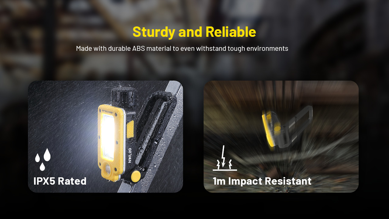 Nitecore NWL20 7 Nitecore NWL20 lanterna multifunções recarregável com luz COB, foco LED, luz vermelha, base magnética e bateria de 5000mAh para campismo e atividades outdoor