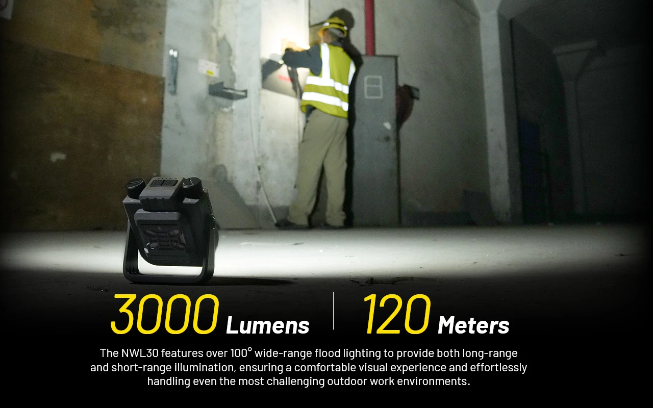 Nitecore NWL30 3 Lanterna multifunções Nitecore NWL30 para campismo e outdoor com 3000 lúmenes, powerbank integrada e repelente de mosquitos