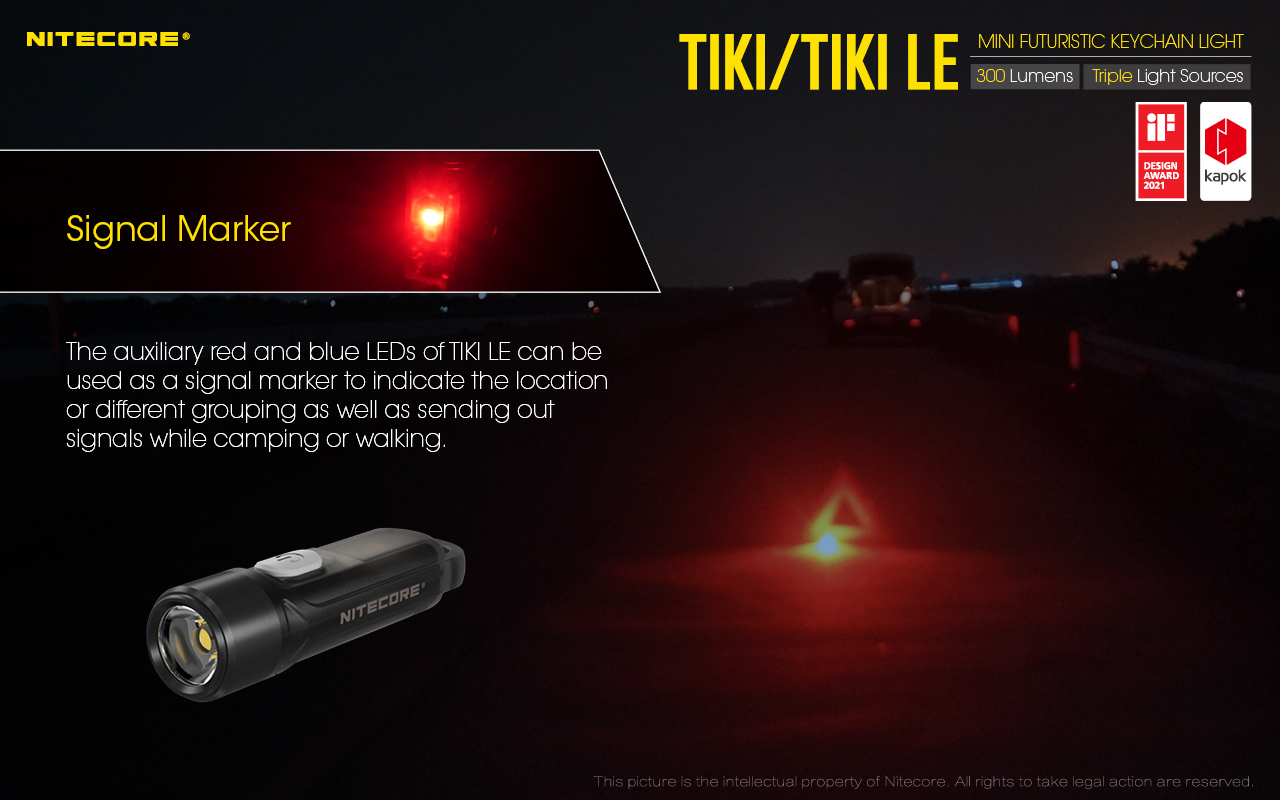 Nitecore TIKI 10 Lanterna de porta-chaves Nitecore TIKI e TIKI LE com até 300 lúmenes, carregamento USB-C e LEDs auxiliares para campismo, caminhadas e atividades outdoor