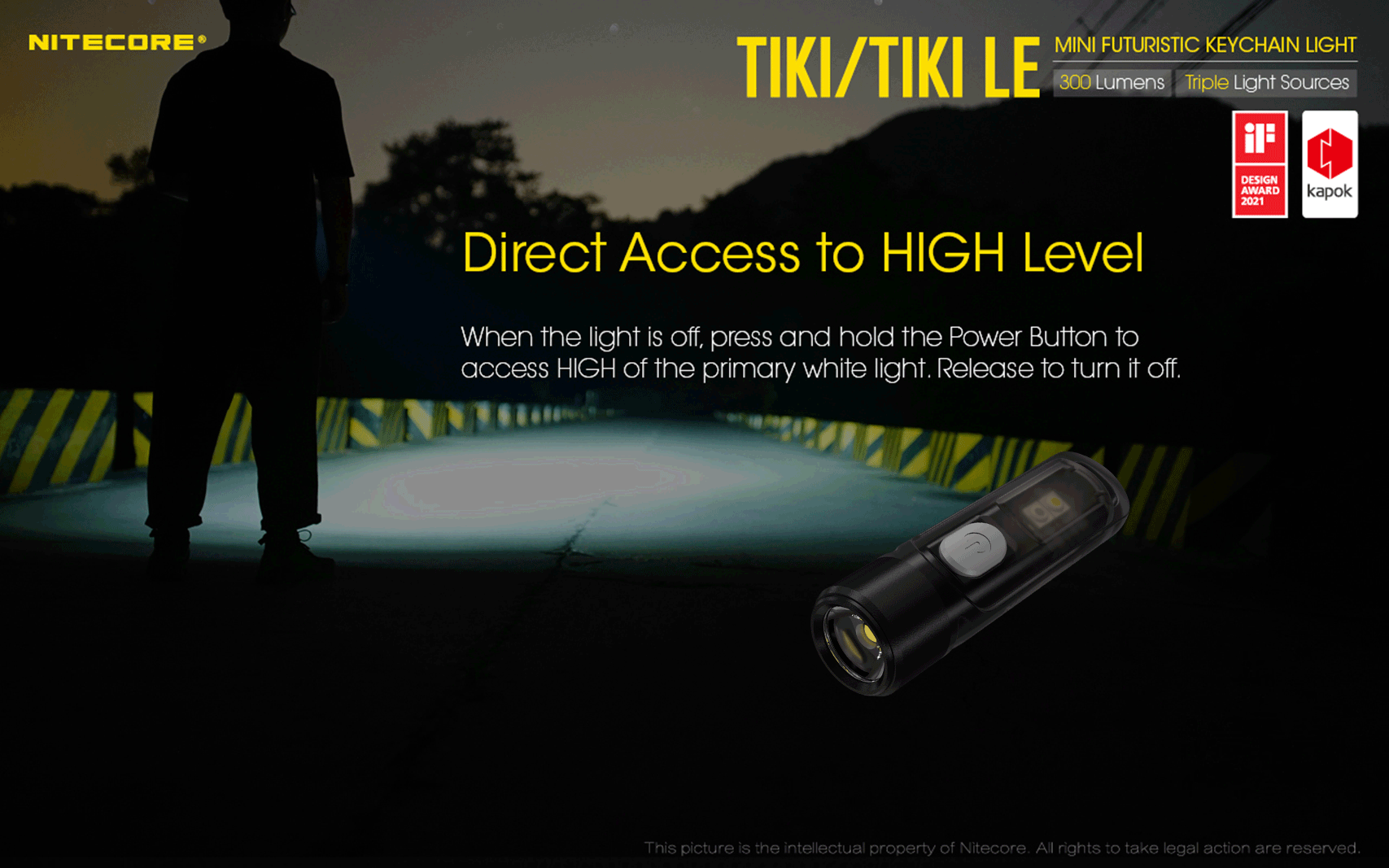 Nitecore TIKI 12 Lanterna de porta-chaves Nitecore TIKI e TIKI LE com até 300 lúmenes, carregamento USB-C e LEDs auxiliares para campismo, caminhadas e atividades outdoor