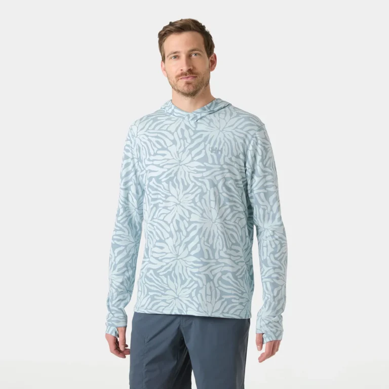 Helly Hansen Men's LIFA Active Solen Hoodie technical hooded sweatshirt with UPF 50+ sun protection for hiking and outdoor activities
