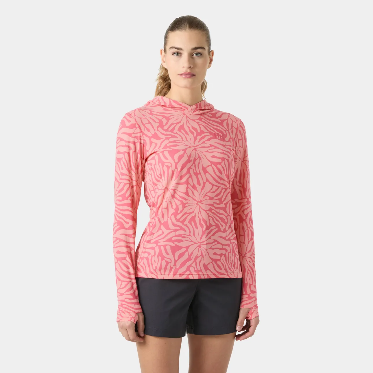 Helly Hansen Women's LIFA Active Solen Hoodie – Camisola técnica feminina com proteção solar UPF 50+ Helly Hansen Women's LIFA Active Solen Hoodie Women's technical sweatshirt with UPF 50+ sun protection for hiking, trekking and outdoor activities