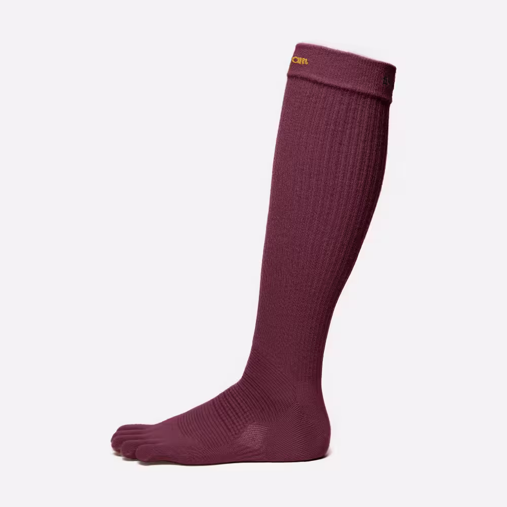 Meias técnicas Vibram FiveFingers High Crew Socks com dedos separados para caminhada, trekking e trail running