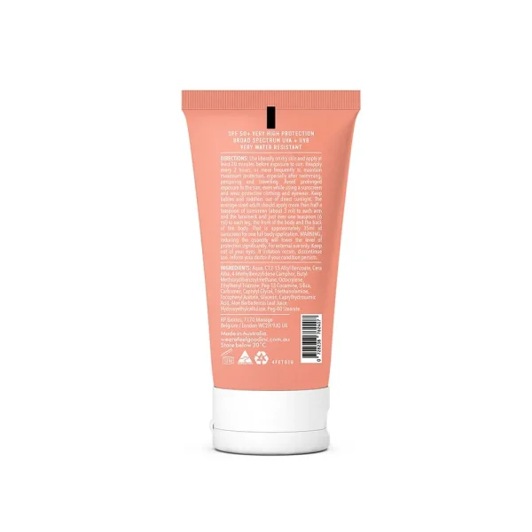 We Are Feel Good Inc Sensitive Sunscreen Lotion SPF50+ para pele sensível sem fragrância