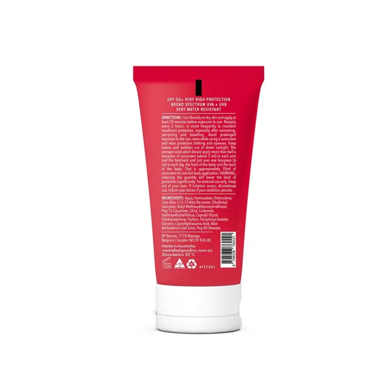 Protetor solar We Are Feel Good Inc Signature Sunscreen Lotion SPF50+ para atividades ao ar livre